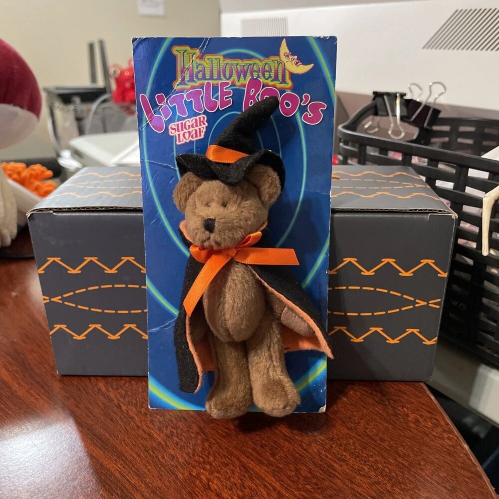 Sugar Loaf Halloween Little Boo's Small Plush Teddy Bear Dressed As A Witch